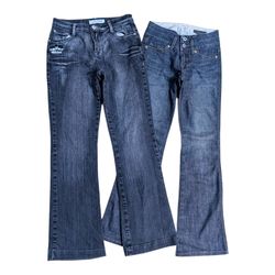 Calças Jeans Flare Bootcut Femininas Y2K Vintage –..