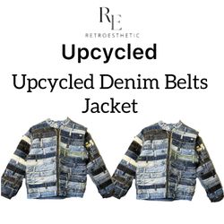 Upcycled Denim Belts Jacket