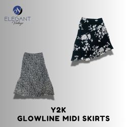 Y2K Glow line Midi Skirts - EV1527