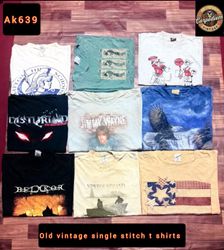 vintage single stitch t shirt 80s and 90s ak639
