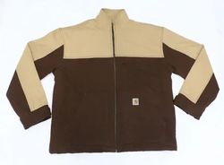 CR1231  Upcycled Two-Tone Workwear Zip Jacket