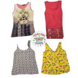 Vintage Y2K Printed Tank & Cami Bundle – 12pcs | V..