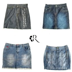 Y2K NYC IT girl Denim Midi Skirt RW-2321