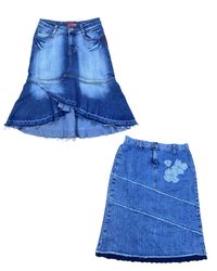 Collection de jupes en denim vintage Y2K – 12 pièc..