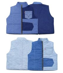 CR2162 Upcycled Denim Panel Vest