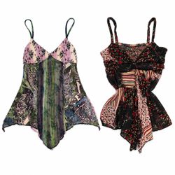 Upcycled Y2K Halter and Fairy Tops