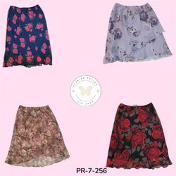 Women's Floral Print Poly Skirt – Lightweight Y2K ..