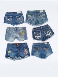 Vintage Embellished Denim Shorts Collection – Flor..