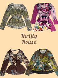 Y2K 90s Indie Bohemian Tops(TH/929)