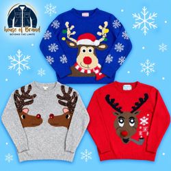 Christmas Holiday Reindeer Knit Sweaters