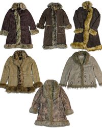 Sélection de manteaux afghans vintage Y2K en fauss..