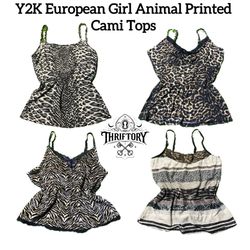 Y2K European Girl Animal Printed Cami Tops TY-110