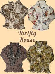 Retro Cottagecore Y2K Mix Tops(TH/783)
