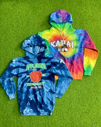 Printed tie-dye hoodie (brand) port/company, desti..