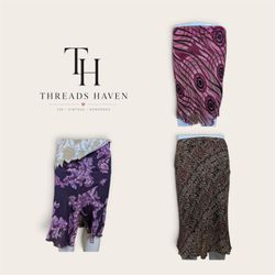 THB00044 Vintage Y2K Printed Embroidery Mesh Skirt..