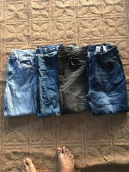 Mens Denim Jeans Bundle x10 - Vintage Baggy Straig..