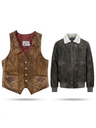 (FV-2853) Suede Jackets and Waistcoat