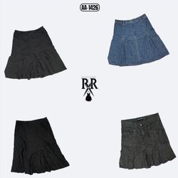 Y2K Britney Era Denim Midi Skirts (AA-1426)