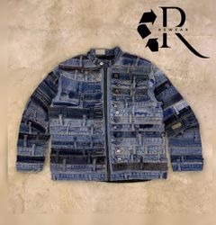 Veste en jean recyclé avec ceintures
