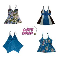 Y2K Blue Floral Cami Collection (MH-057)