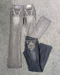 ***Y2K Flared Embroidered Jeans – Embellished Boot..