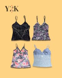 Lace and Printed Camisole Tops (Yv-868)
