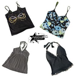 Y2k Gothic Vibe Printed Cami Top B2F-036