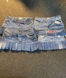 UPCYCLED DENIM MINI SKIRTS Serial-0023