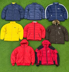 vintage mix brand puffer jackets