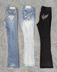 **Y2K Designer Inspired Flare Jeans