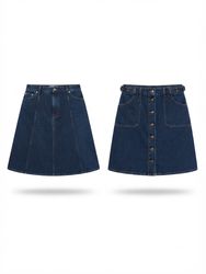 (FV-2053) Y2K Denim Midi Skirts