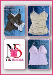 Slip dresses and Silk Lace trim Camisoles