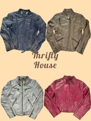 Y2K Retro Leather Dream Jacket(657)