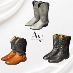 Leather Cowboy Boots 👢