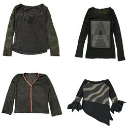 Y2k Gipsy A. Byer Black Blouses RE-3915