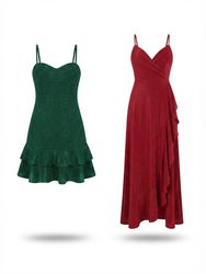 (FV-2042) Y2K Party Dresses Bundle | Vintage Glitt..