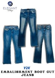Y2K Embelishment Bootcut Jeans - EV0002