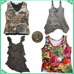 Y2K Vintage Ladies Sleeveless Blouse Bundle Retro ..