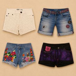 Y2k Statement Denim Shorts