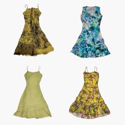 Y2K Island Aesthetic Flowy Dresses