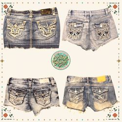 Y2K Euro Chic Thick Stitch Low Rise Shorts Bundle ..