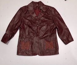Vintage ladies coat leather short coats for women ..