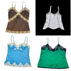 y2K silk cami tops
