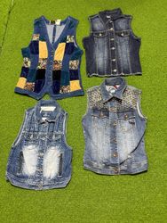 Yv443 Demin Sleeveless Vests 10P