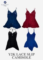 Y2K Lace Slip Camisole - EV0029