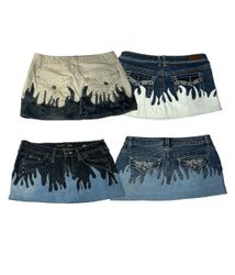 Upcycle Flame Mini Skirt TR648