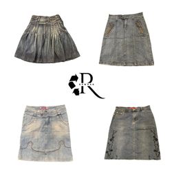 Y2K Denim Midi Skirts RW-2654