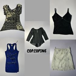 🖤 Cop.Copine & Vintage Geometric Print (CTV-143)