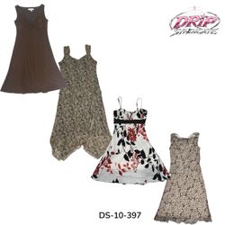 Women's Printed Floral Midi and Maxi Dresses (DS-1..