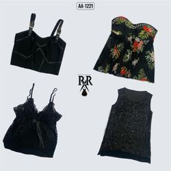 Y2k Black Gothic Mix Tops (AA-1221)